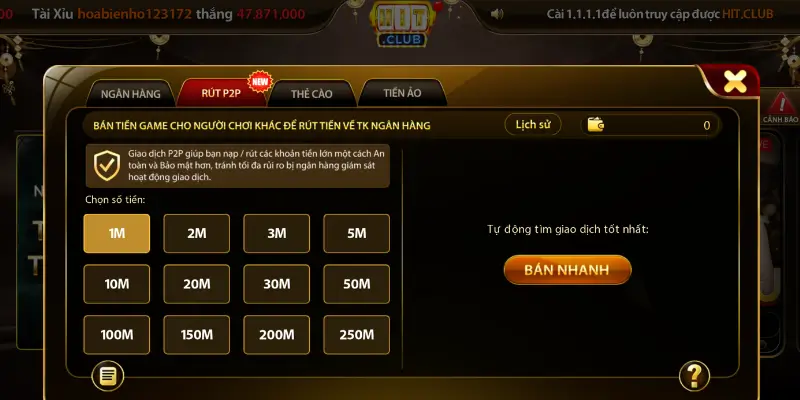 Các phương thức rút tiền tại cổng game Hit Club