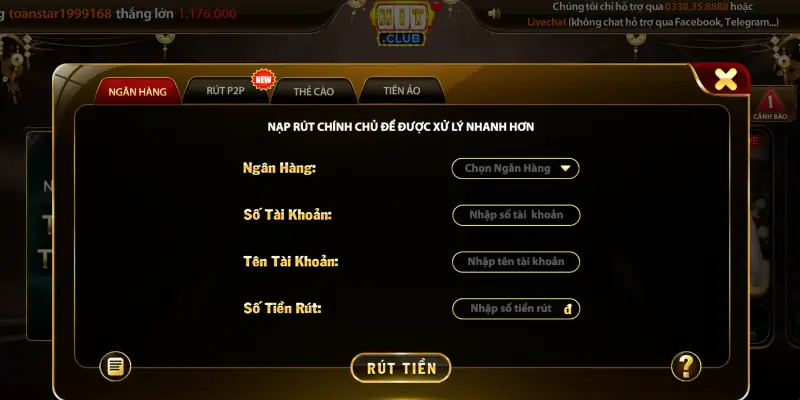 Rút tiền HitClub là gì?
